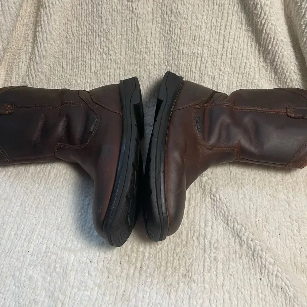 Ridgecut YMF2201 Waterproof Rancher Wellington Cowboy leather brown Boot SZ10.5M